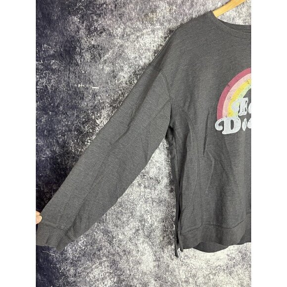 Wildfox Women's Graphic soft "Easy Does It" Charcoal Sweatshirt Sz M MSRP $108 - Picture 8 of 16